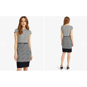 Phase Eight Women's Clare Colour Block Dress In Navy/White Size 8 US (12UK) $280